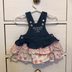 Baby Girl Jean Dress with Bloomers